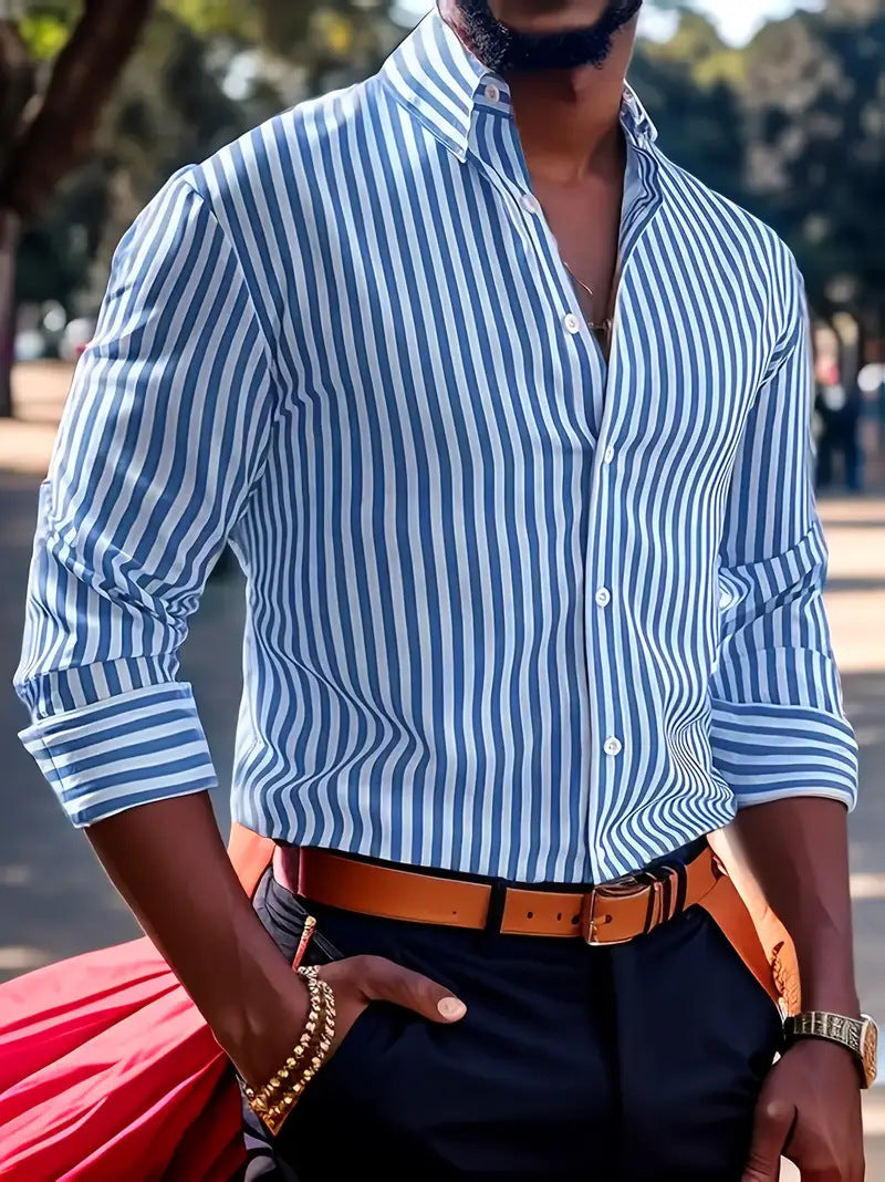 Verti Stripe Men’s Long Sleeve Shirt