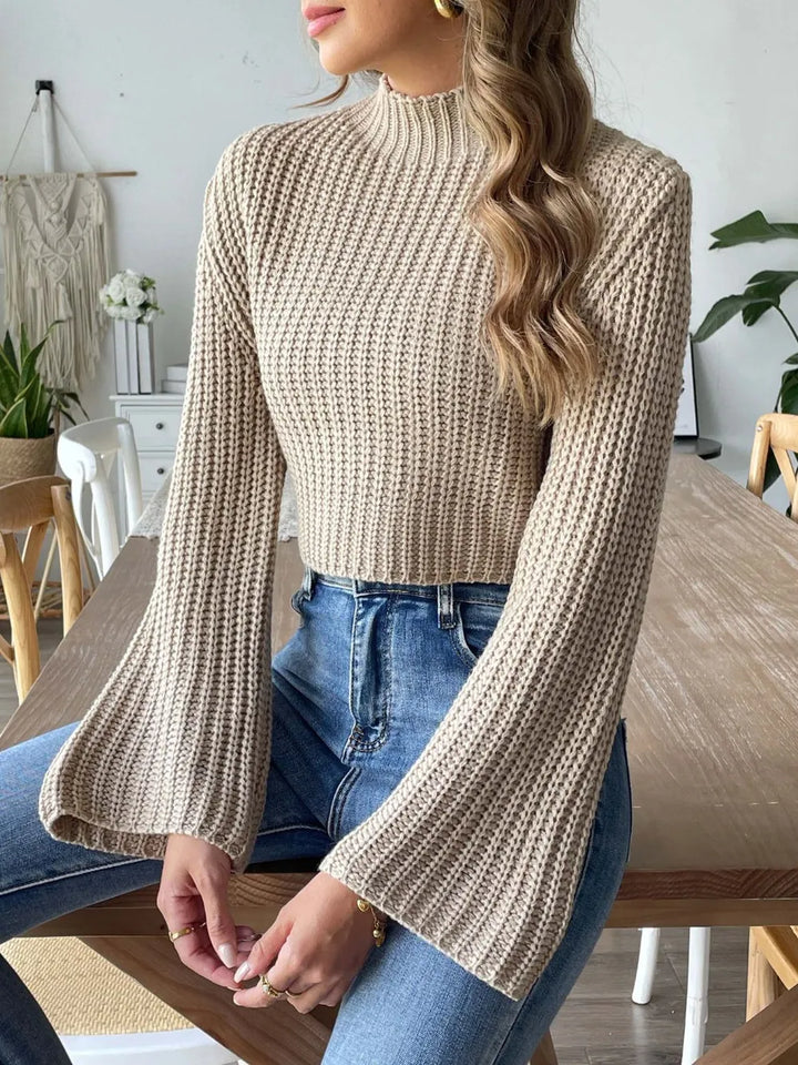 Cozy Flare Sleeve Knit Sweater