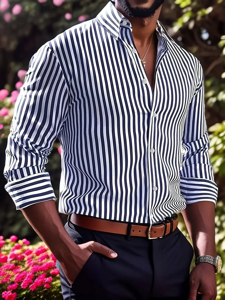 Verti Stripe Men’s Long Sleeve Shirt