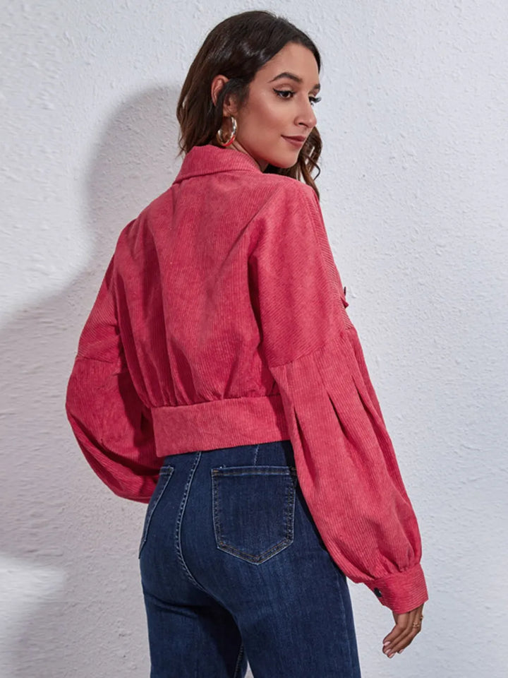 Skyline Crop Jacket – Buttoned Utility Chic