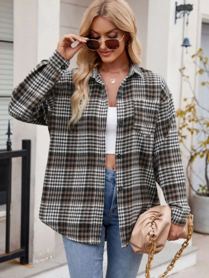 Relaxed Plaid Button-Down Shirt
