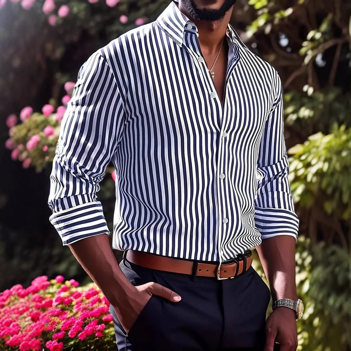 Verti Stripe Men’s Long Sleeve Shirt