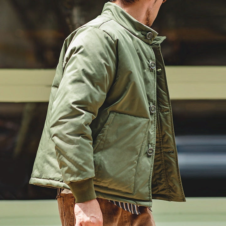 Heritage Japanese-Inspired Button-Up Winter Jacket