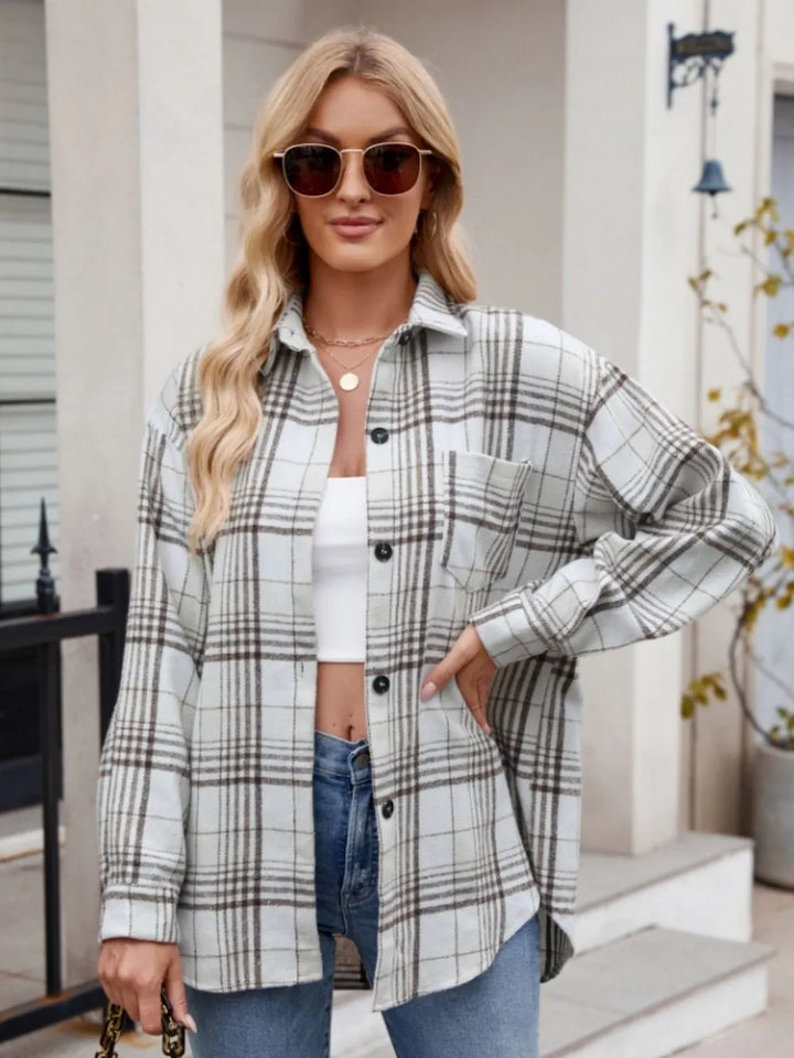 Relaxed Plaid Button-Down Shirt