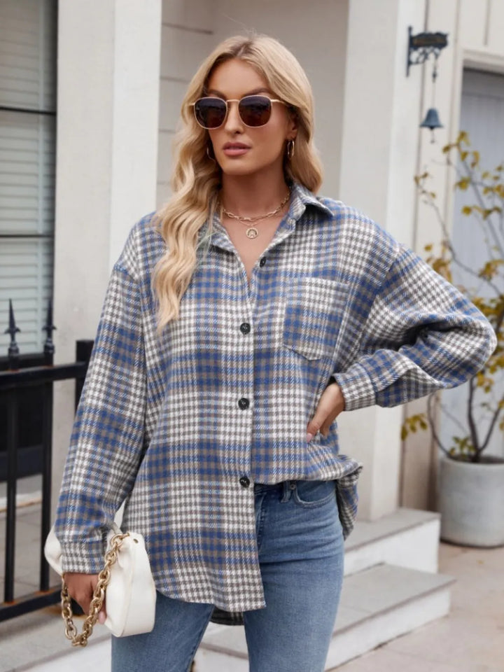 Relaxed Plaid Button-Down Shirt