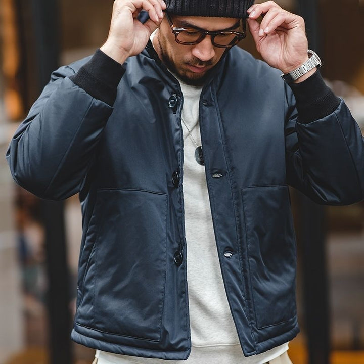 Heritage Japanese-Inspired Button-Up Winter Jacket