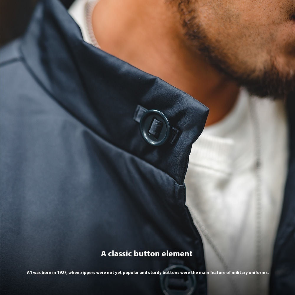 Heritage Japanese-Inspired Button-Up Winter Jacket