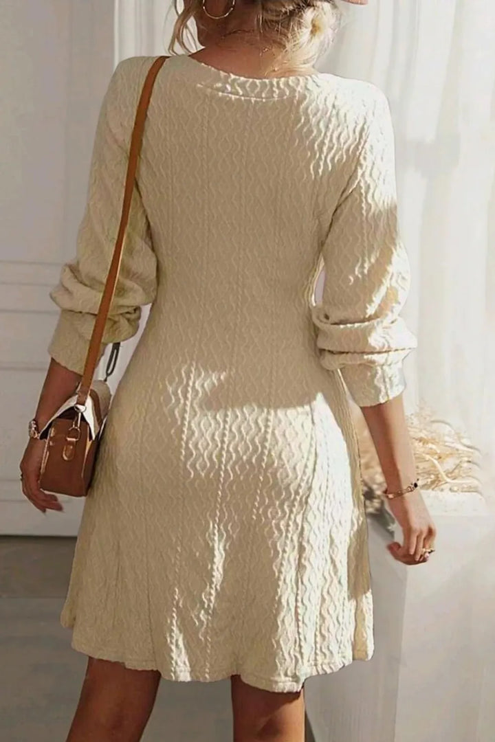 Élise Knit Dress – Textured French Charm