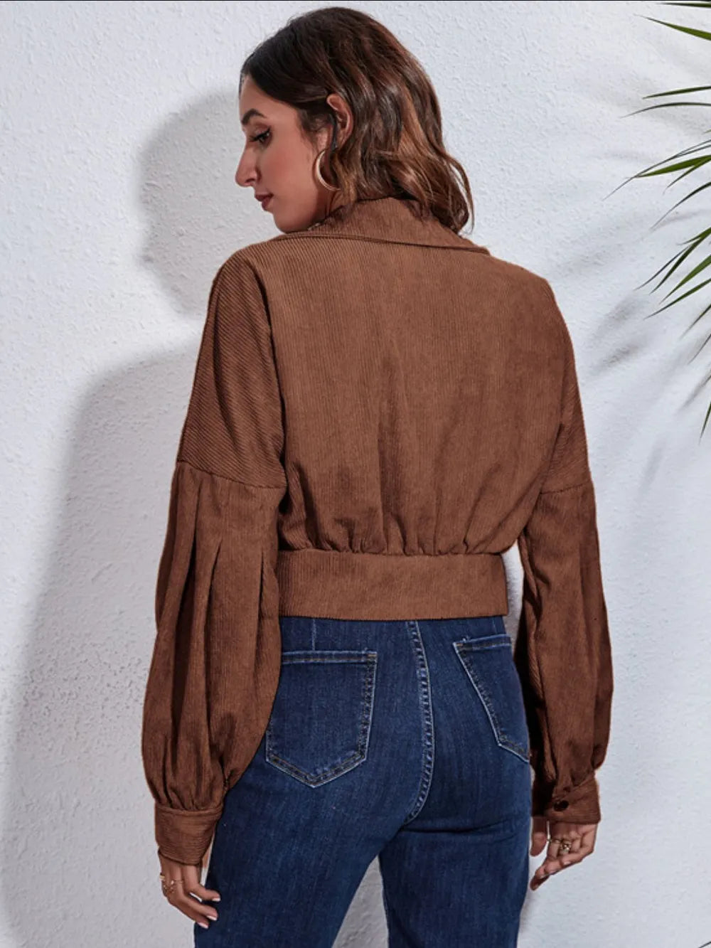 Skyline Crop Jacket – Buttoned Utility Chic