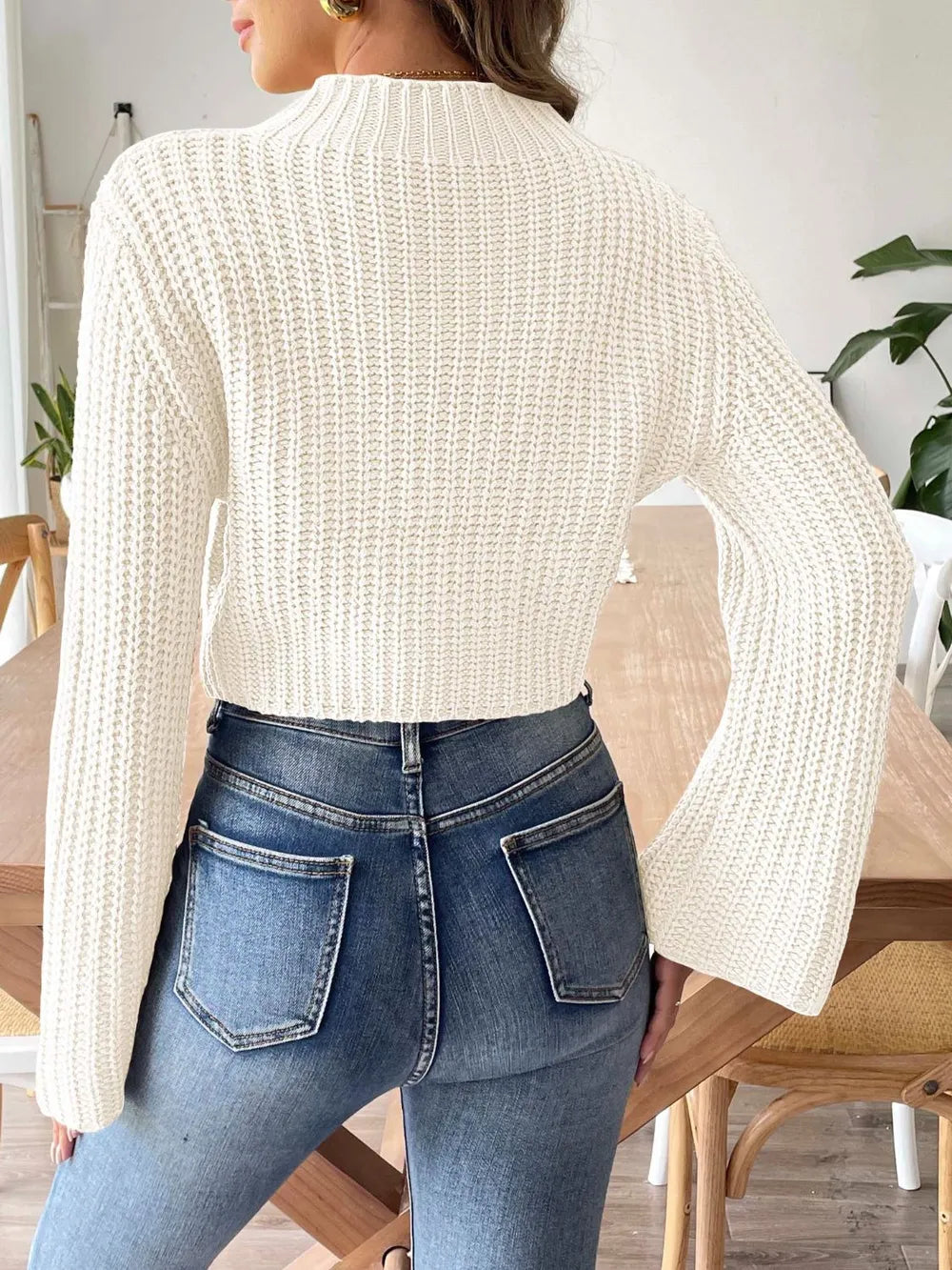 Cozy Flare Sleeve Knit Sweater