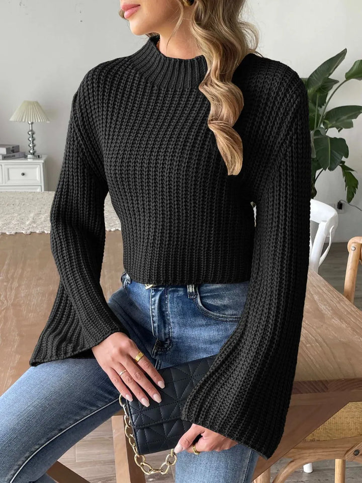 Cozy Flare Sleeve Knit Sweater