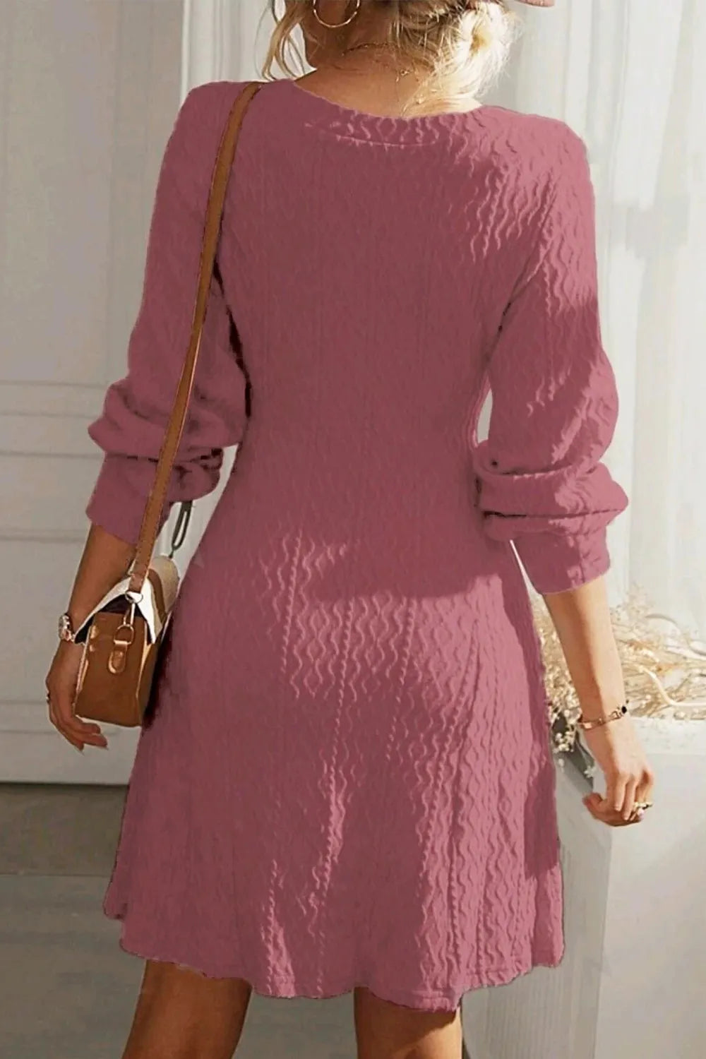 Élise Knit Dress – Textured French Charm