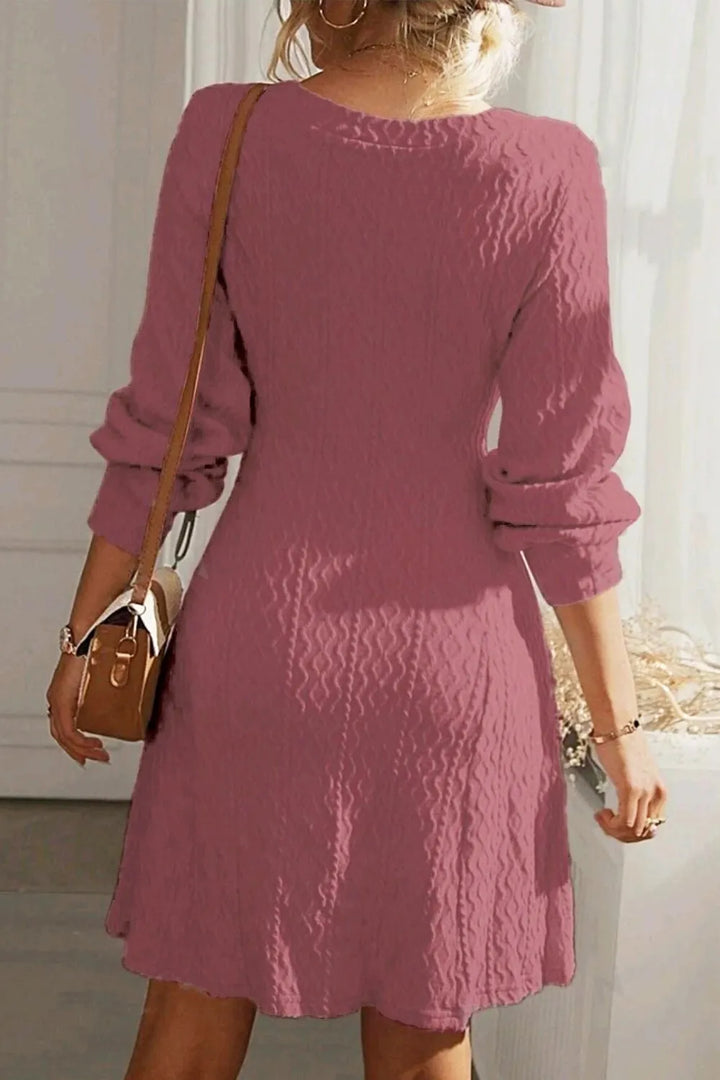 Élise Knit Dress – Textured French Charm