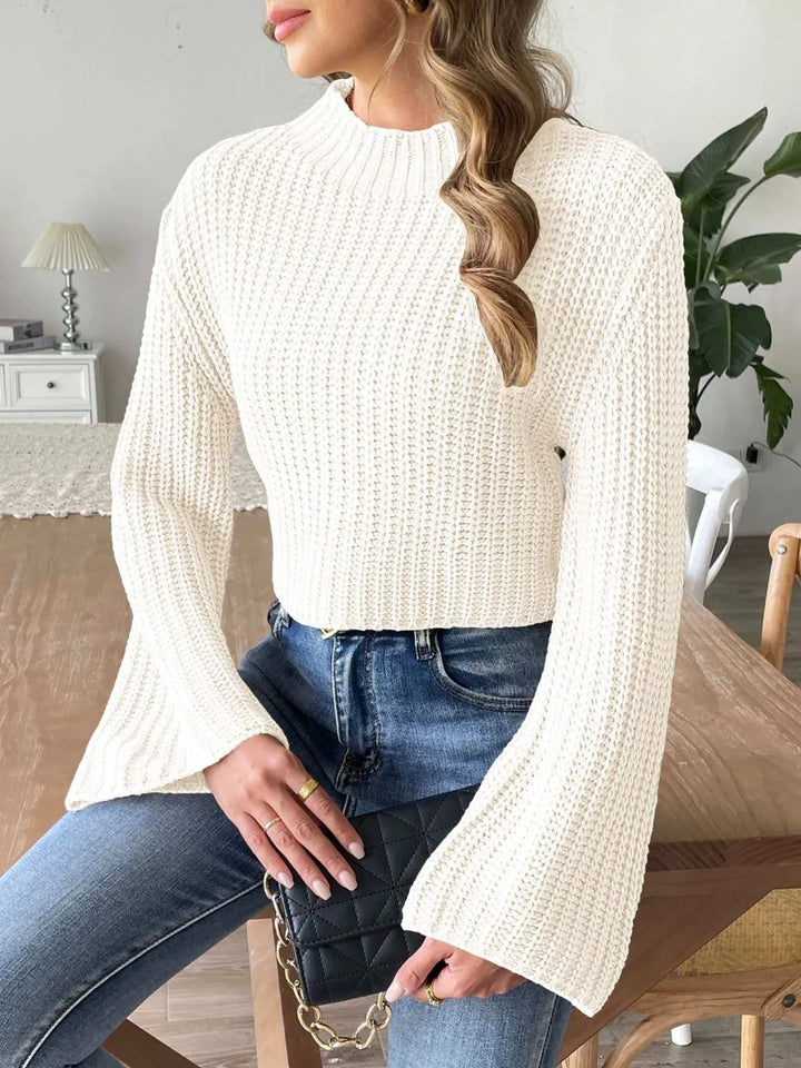 Cozy Flare Sleeve Knit Sweater