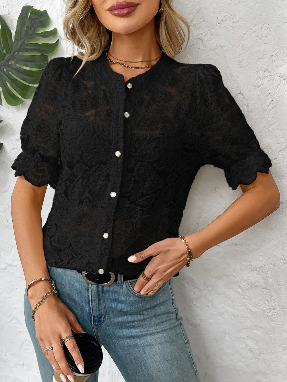 Vintage Romance Luna Lace Shirt