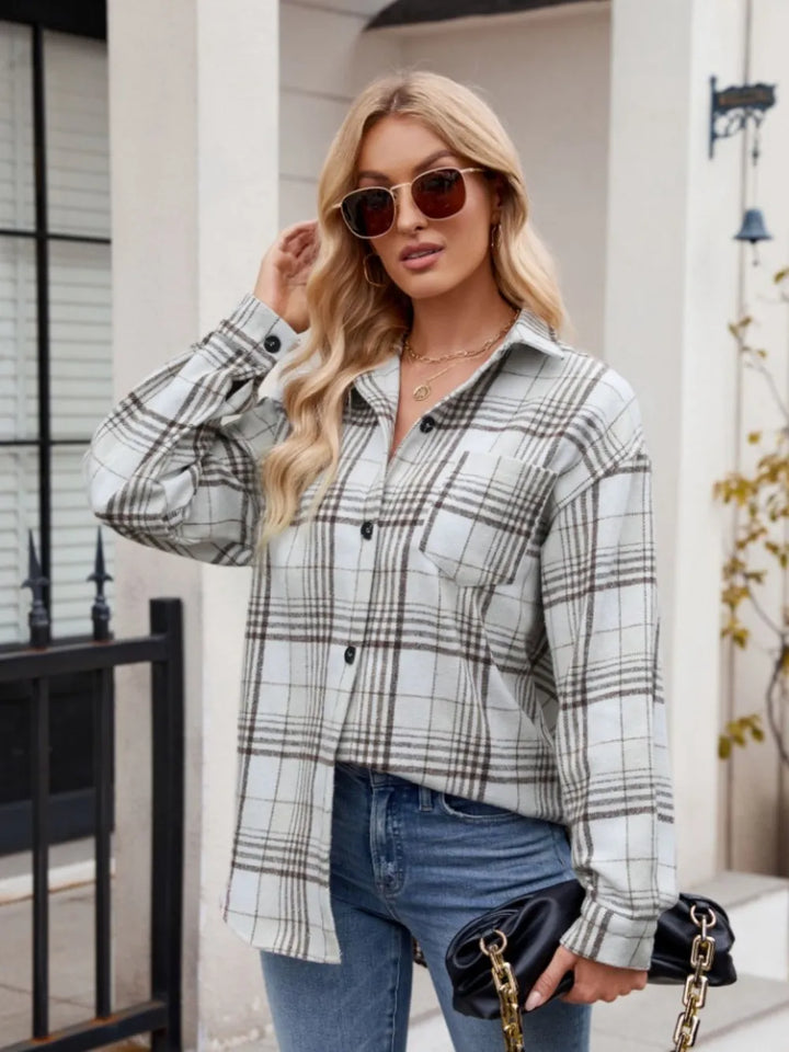 Relaxed Plaid Button-Down Shirt