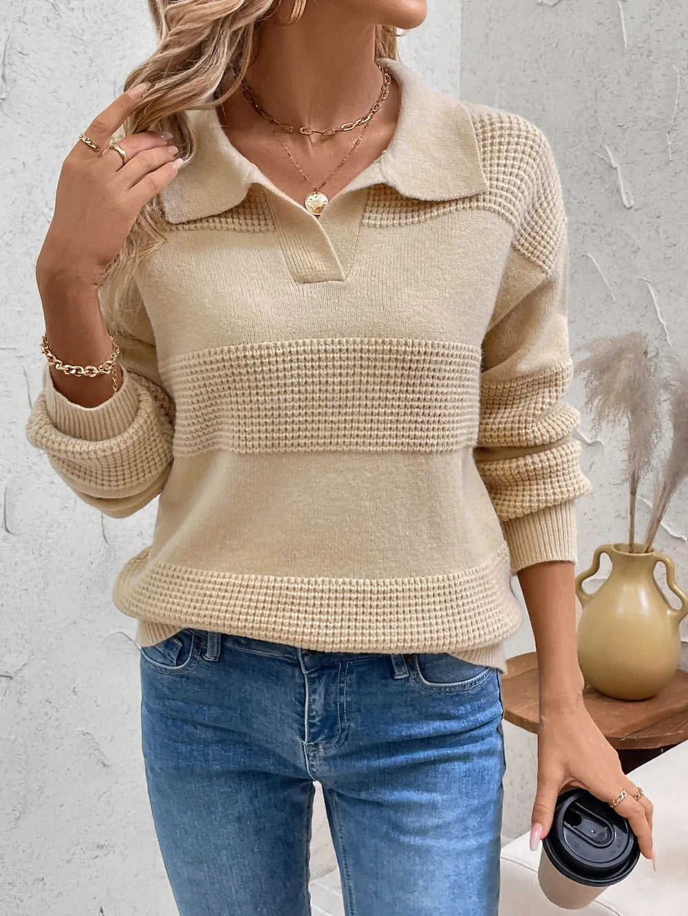 Cozy Grove Sweater – Johnny Collar Casual Knit