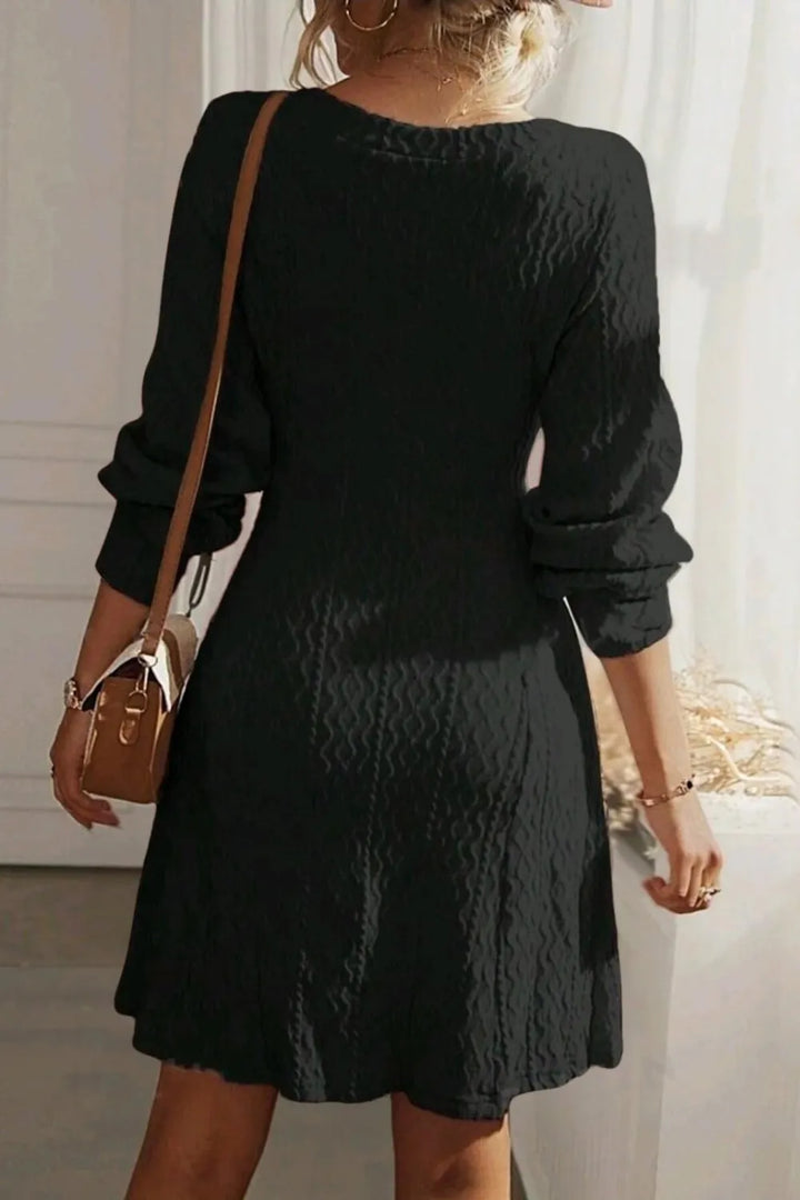 Élise Knit Dress – Textured French Charm