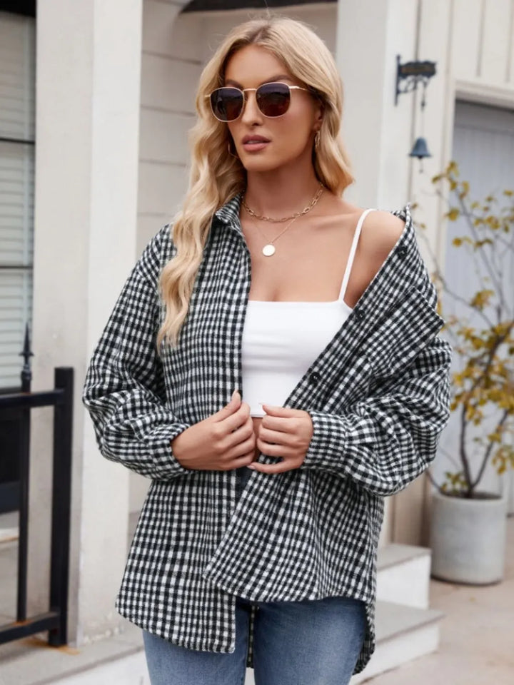 Relaxed Plaid Button-Down Shirt
