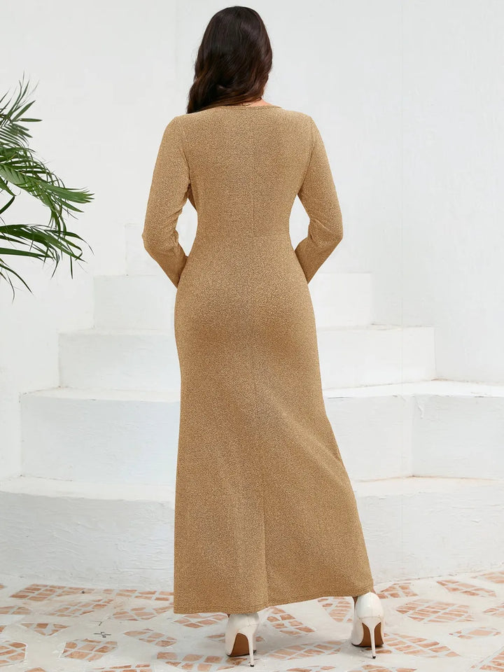 Seraphina Sparkle Long Sleeve Elegant Evening Dress