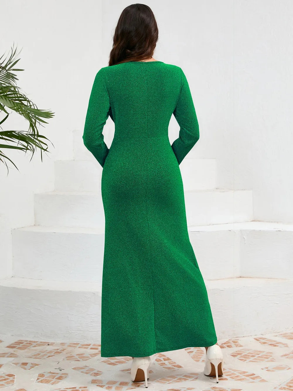 Seraphina Sparkle Long Sleeve Elegant Evening Dress