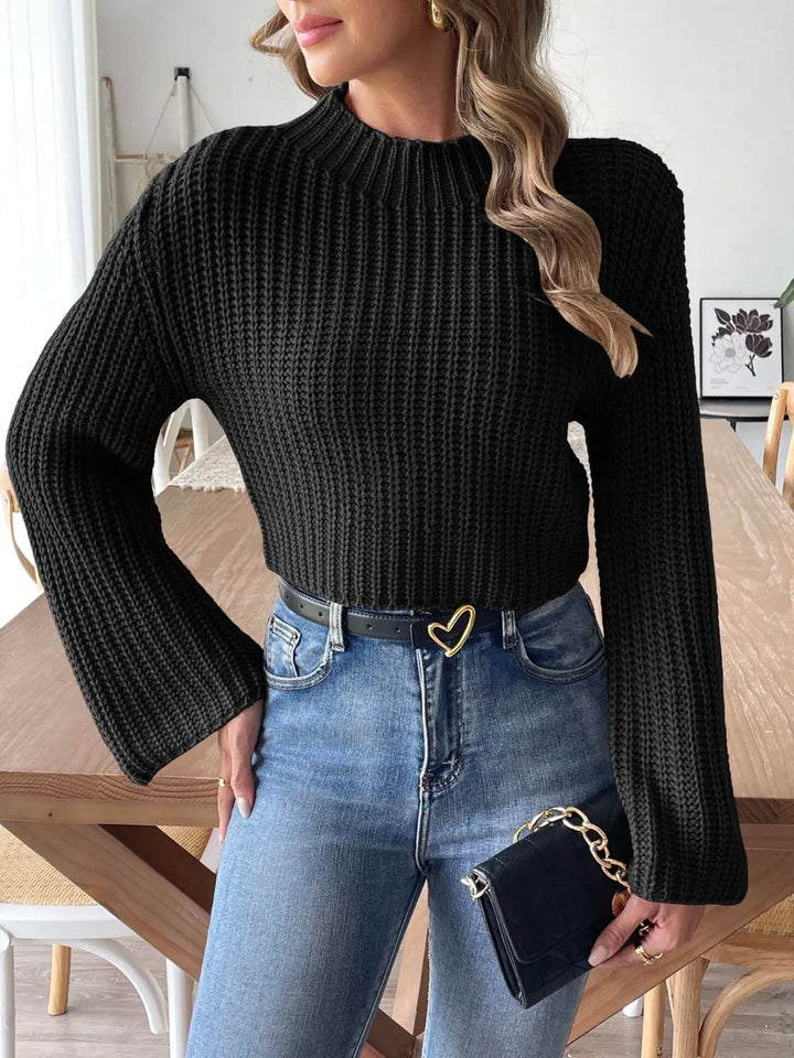 Cozy Flare Sleeve Knit Sweater
