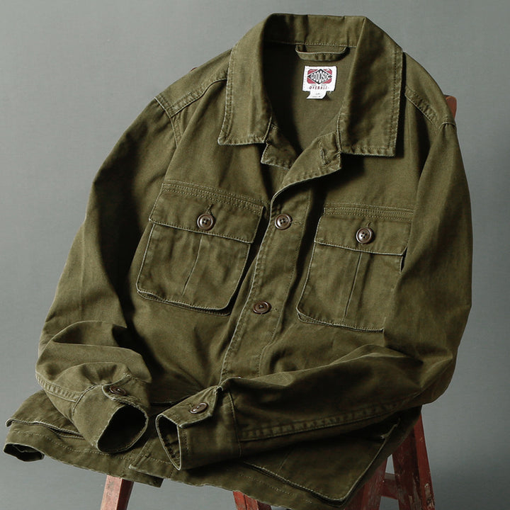 Heritage Retro Utility Cotton Jacket