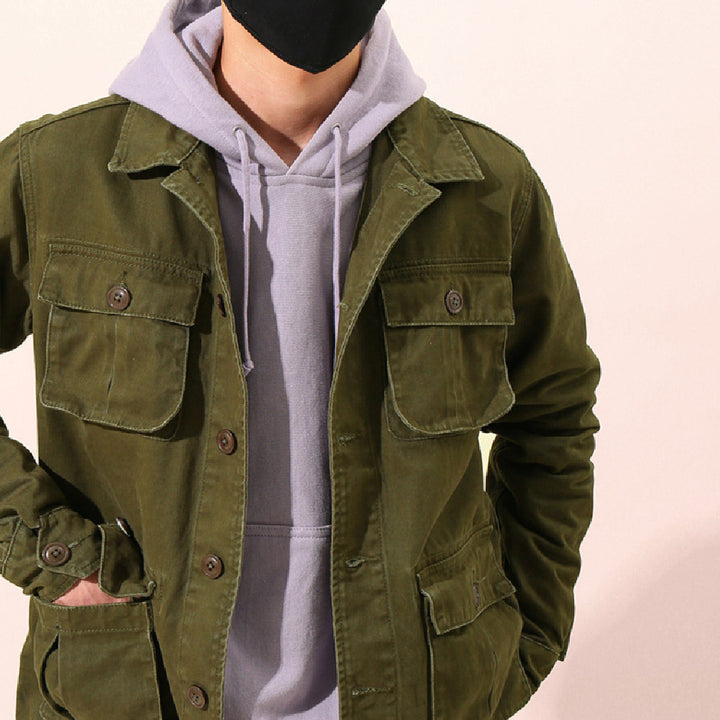 Heritage Retro Utility Cotton Jacket