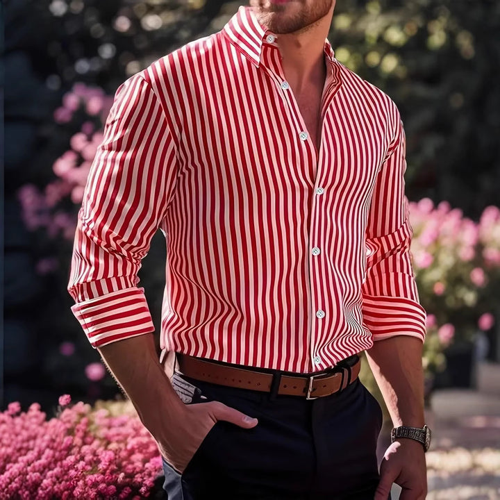 Verti Stripe Men’s Long Sleeve Shirt